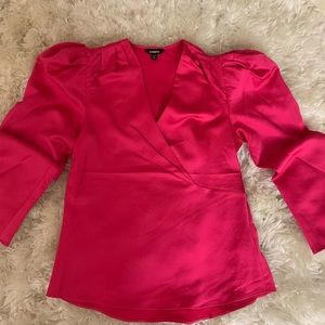 V-Neck Puff Sleeve Blouse